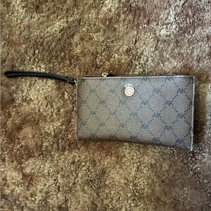 Ann Klein Monogrammed Tan Wristlet